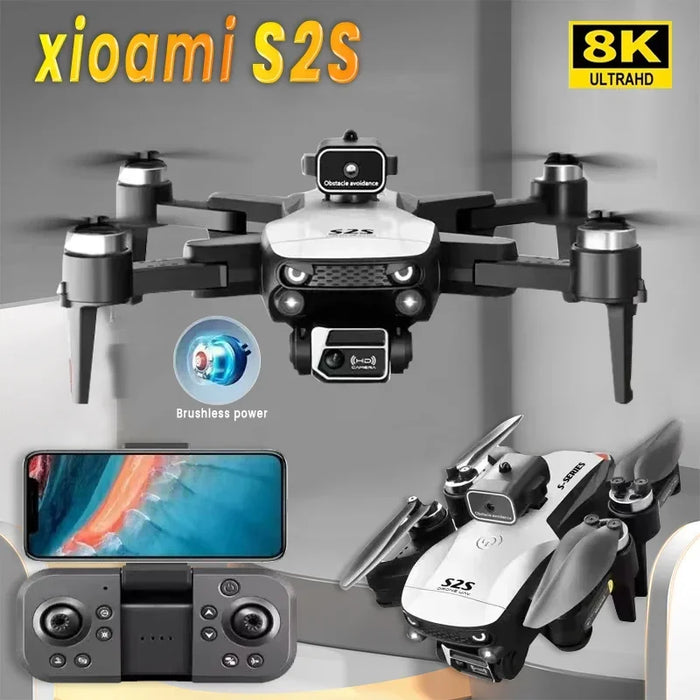 Nuevo S2S Mini Drone profesional 8K cámara HD 25 Min tiempo de vuelo evitación de obstáculos Quadcopter plegable para Xiaomi