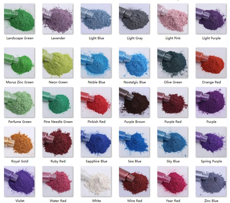 Vibrant Mica Powder Pigments for Nail Art, Glitter Crafts, Soap Making, Epoxy Resin, Eyeshadow, Lipstick, and Car Paint