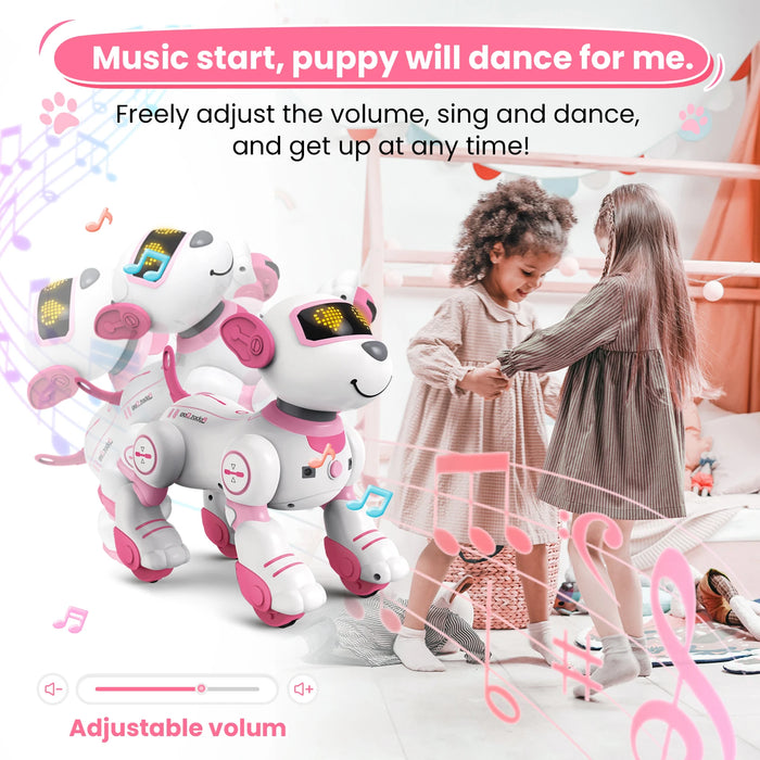 Chien robot intelligent RC – Jouet électronique de marche et de danse avec télécommande pour enfants