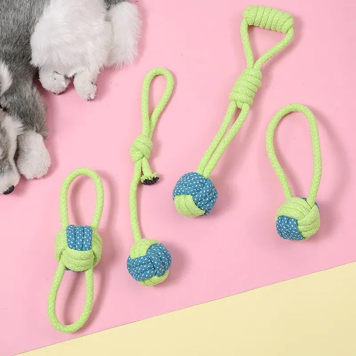 Juego de juguetes para masticar para perros y gatos, paquete de 4/7 cuerdas y nudos duraderos para actividades y cuidado dental