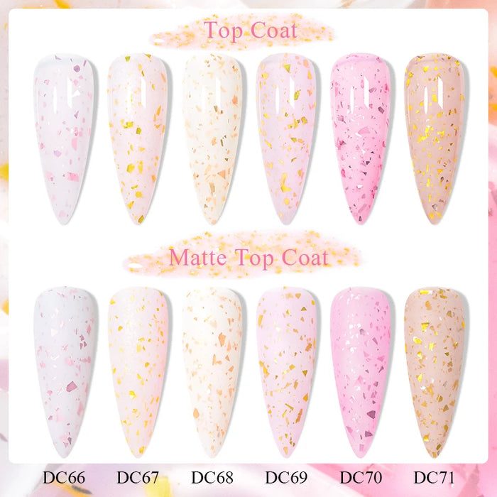 Mtssii-esmalte de uñas en Gel, Base de goma con purpurina dorada, oro, rosa, blanco leche, semipermanente, LED UV, laca en Gel para decoración de uñas