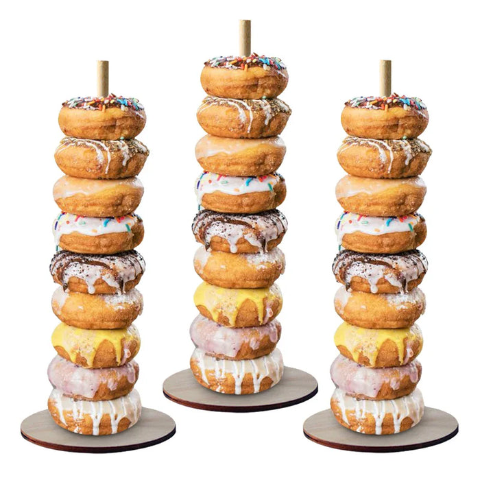 Decoración de Bodas de Madera - Expositor de Donuts para mesa de postres, perfecto para bodas, fiestas infantiles y baby showers