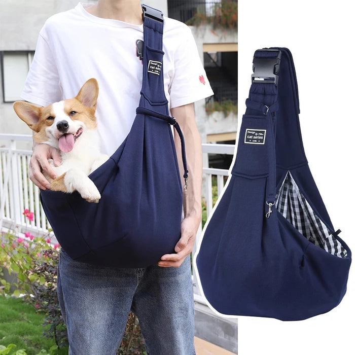 Transportín para perros ajustable para viajes al aire libre: cabestrillo para cachorros y perros pequeños, bolso de mano Corgi para un transporte cómodo