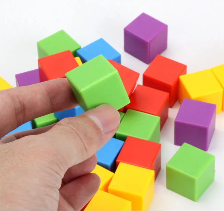 Puzzles de blocs magiques Montessori, jeux de pensée spatiale et logique, blocs à empiler arc-en-ciel, éducation mathématique pour les enfants