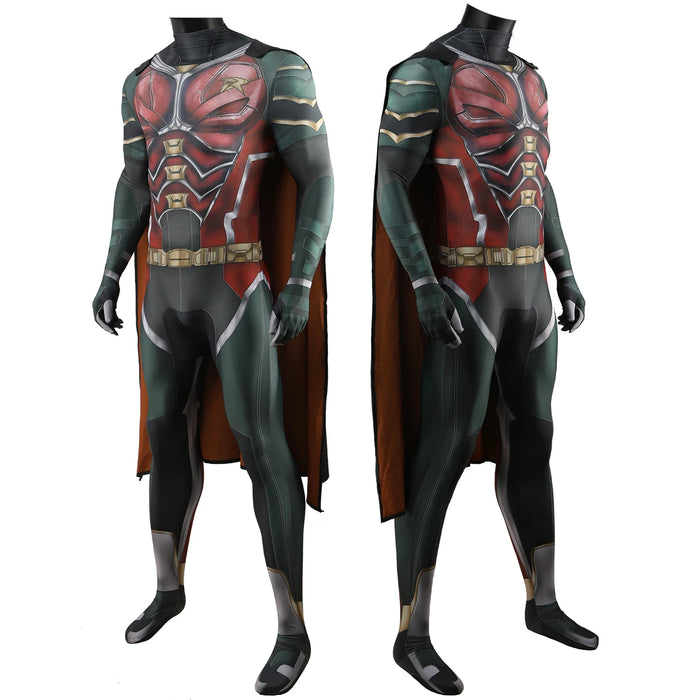 Superheld Robin Kostüm Cosplay für Jungen – Spandex-Zentai-Anzug für Männer, Halloween-Kostüm für erwachsene Superhelden