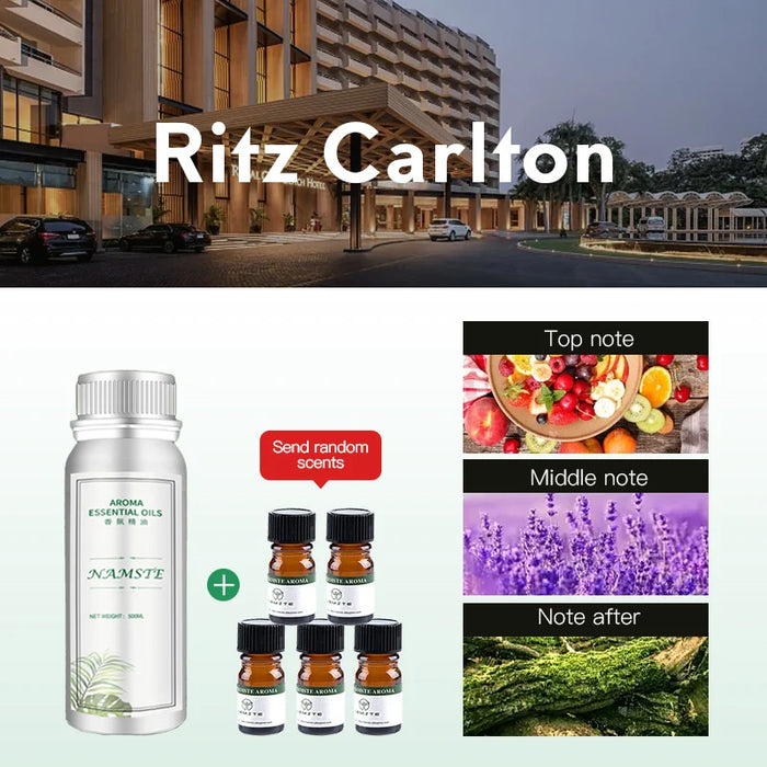 Namste 100ML Ritz Carlton Hotel Fragancia Aceite - Purificador de aire para el hogar con 5 muestras de 5ml