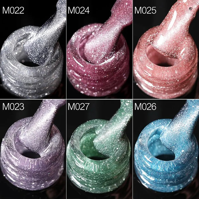 Azúcar UR-esmalte de uñas en Gel magnético reflectante, 7,5 ml, láser, plateado, rosa, Gel magnético, barniz para manicura de uñas LED UV