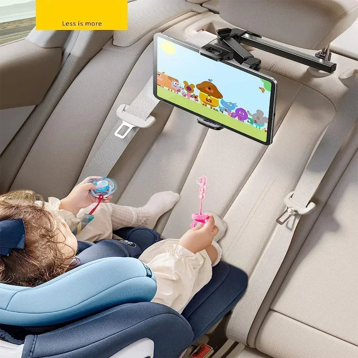 Soporte para tableta de coche, reposacabezas, soporte para iPad, asiento trasero telescópico automático, soporte para tableta, Clip de cuna, soporte Universal para teléfono móvil