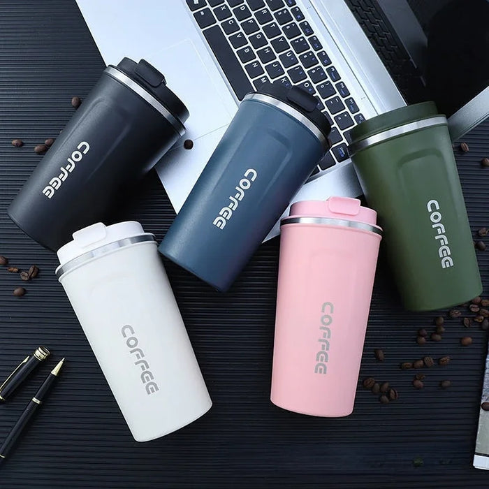 Tasse thermos en acier inoxydable 380/510 ml – Récipient étanche parfait pour le café et le thé en déplacement