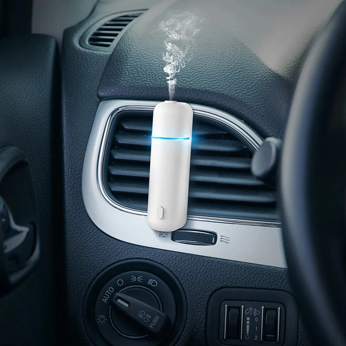 Mini diffuseur d'arôme de voiture rechargeable par USB - Machine à parfum avec huiles essentielles et clip de valve