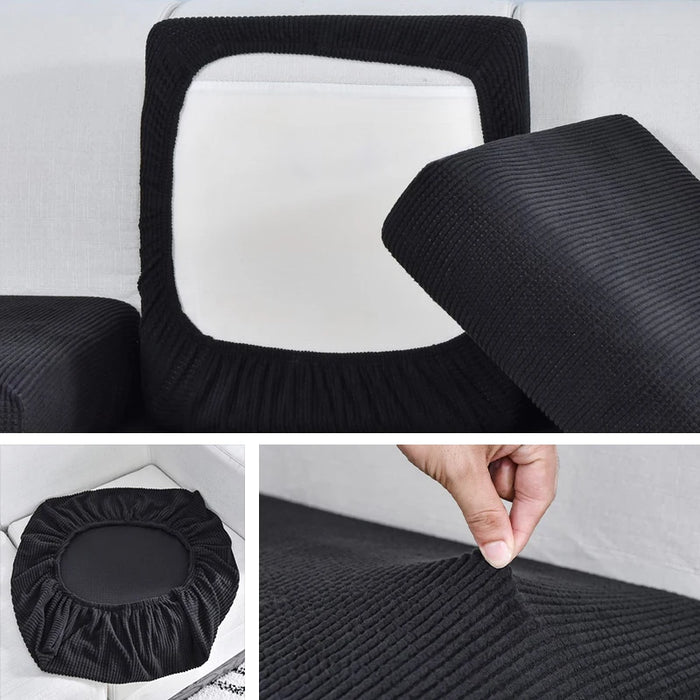 Housse de canapé élastique en jacquard - Protection pour salon, amovible et lavable 1 pièce