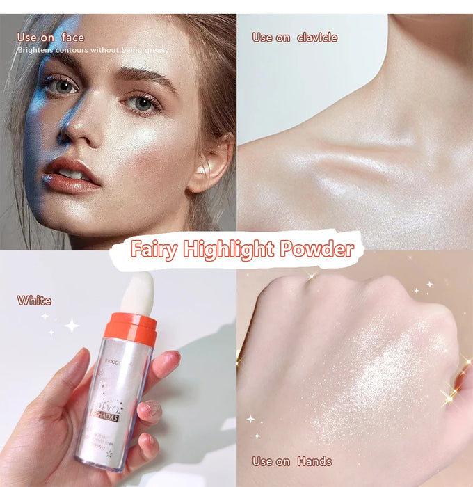 Highlighter für Gesicht und Körper mit funkelndem Puder – hoher Glanz und bezaubernder Glitzer für Haar- und Körper-Make-up