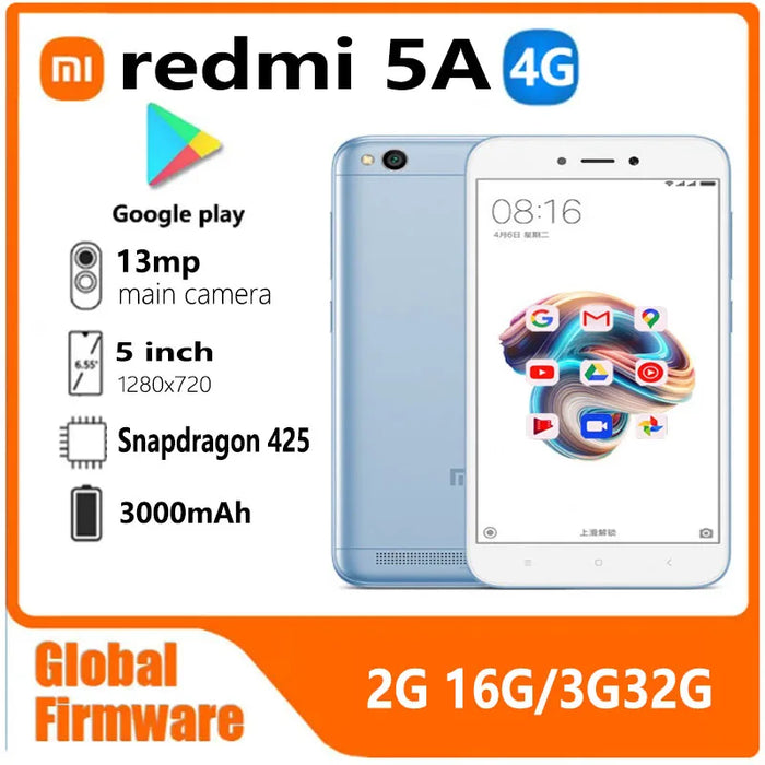 Smartphone Xiaomi Redmi 5A 4G - Mobile d'occasion avec Snapdragon 425, 5 pouces, 3000mAh