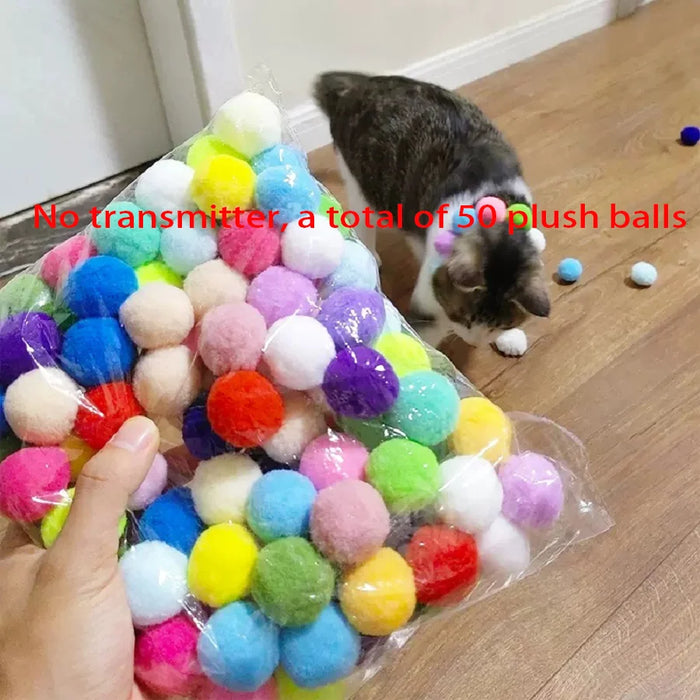 Pistolet à balle en peluche pour chat pour soulager la dépression - Jouet pour chat silencieux et en microfibre avec effet collant statique