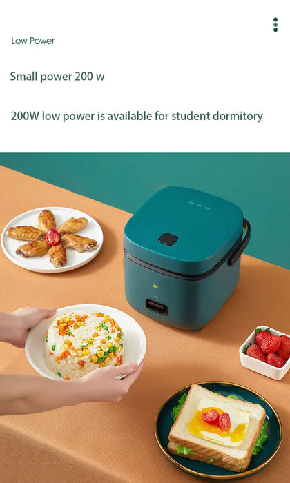 Compact Electric Rice Cooker for 1-2 People - 1.2L Automatic Kitchen Machine with Steam Cabinet