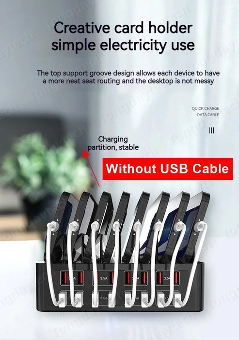 Chargeur rapide 150 W avec 16 ports USB – Station de charge universelle pour iPad, iPhone 14/13, Samsung S22, Xiaomi et tablettes