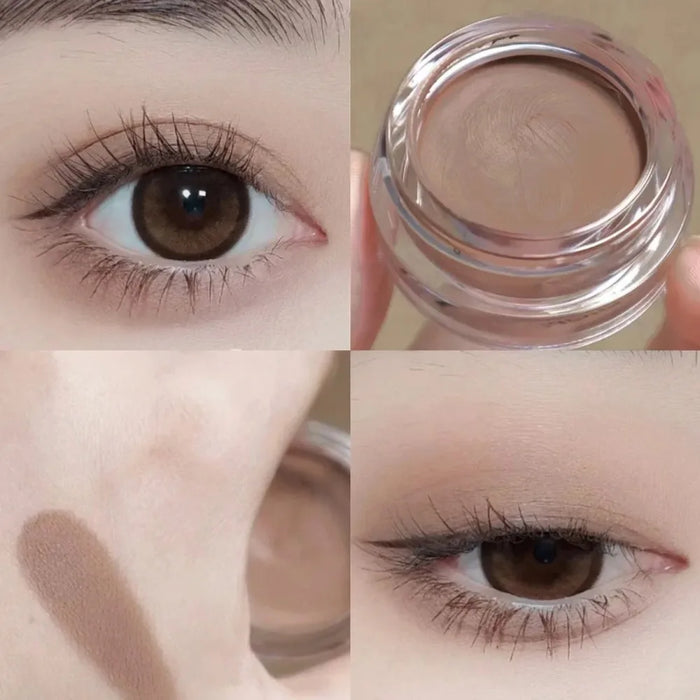 Matte Nude-Lidschatten-Creme, wasserfest, seidig glatt, Lidschatten-Grundierung, Pigment, rosa, braunes Augen-Make-up, langanhaltendes Monochrom-Pfirsich