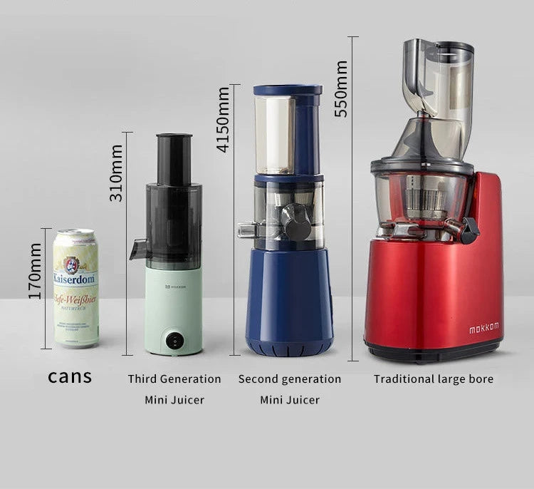 Compact Slow Juicer for Home - Automatic Multifunctional Fruit Juicer with Residue Separation