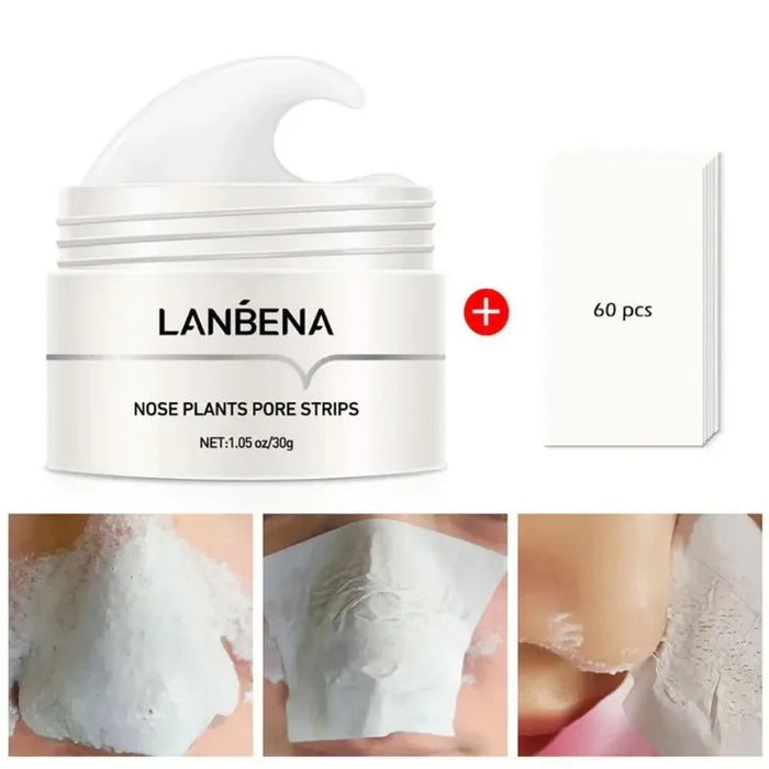 LANBENA Black-Head-Entfernungsmaske für die Nase – Porenstreifen- und Peeling-Maske zur Akne-Behandlung, Tiefenreinigung der Haut