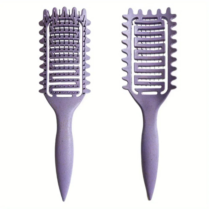 Brosse coiffante à friser 3 en 1 - Brosse démêlante perforée pour cheveux crépus, idéale pour créer et définir des boucles, outil de coiffure