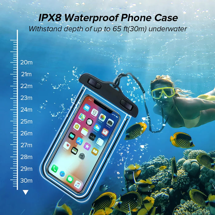 Coque de téléphone étanche pour la natation, étui de protection sous-marine universel pour iPhone 12 Pro, Xs Max, XR, X