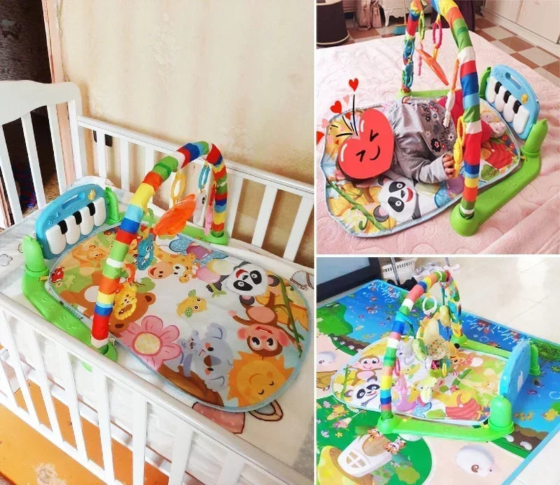 Tapis de jeu musical avec piano pour bébés – Tapis d'activité pour ramper et passer du temps sur le ventre, jouet éducatif pour enfants de 0 à 3 ans