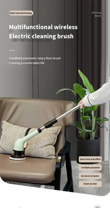 Brosse de nettoyage électrique 9 en 1 avec fonction d'essorage, outils de nettoyage efficaces pour la cuisine et la salle de bain