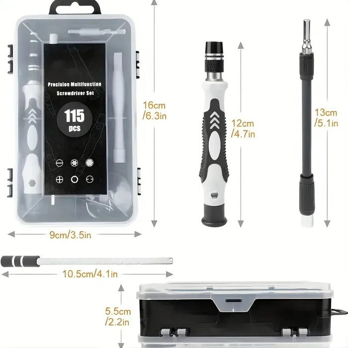 Jeu de tournevis de précision 115 en 1, Mini écrous à vis magnétiques, Kit d'outils de réparation multifonctionnels pour la maison, semaines