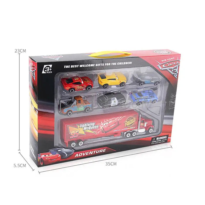 Disney Pixar Cars 3 6–7-teiliges Spielzeugset – enthält Lightning McQueen und Jackson Storm 1:55 Druckgussmodelle