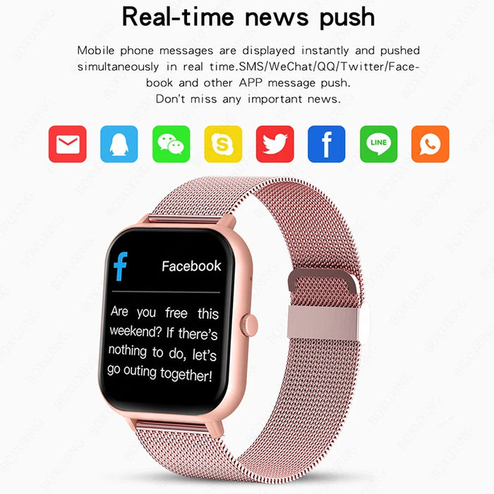 Xiaomi Cool montre intelligente pour les femmes montre personnalisable montre intelligente pour Android iOS étanche Bluetooth montre de musique horloge entièrement tactile