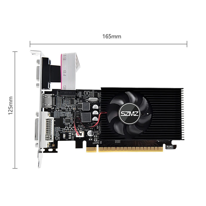 Tarjeta gráfica GT730 4GB DDR3 128Bit con puerto HDMI VGA DVI PCI-E2.0 16X para oficina/hogar