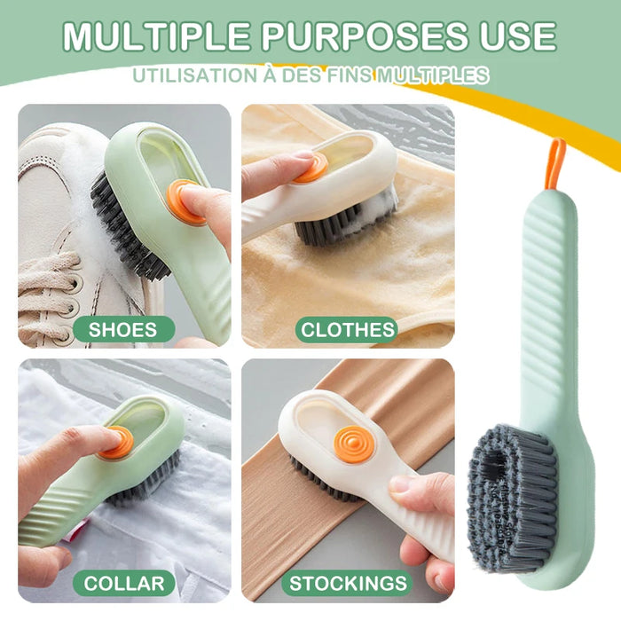 Brosse de nettoyage de chaussures multifonctionnelle avec récipient à savon, brosse douce pour chaussures