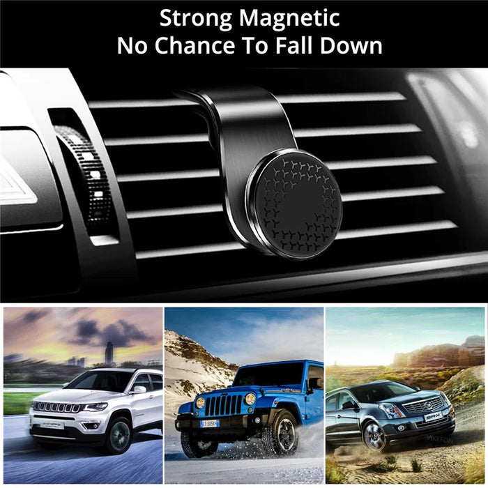 Magnetic Car Phone Holder for Air Vent - Universal Mobile Holder for iPhone, Samsung, Xiaomi