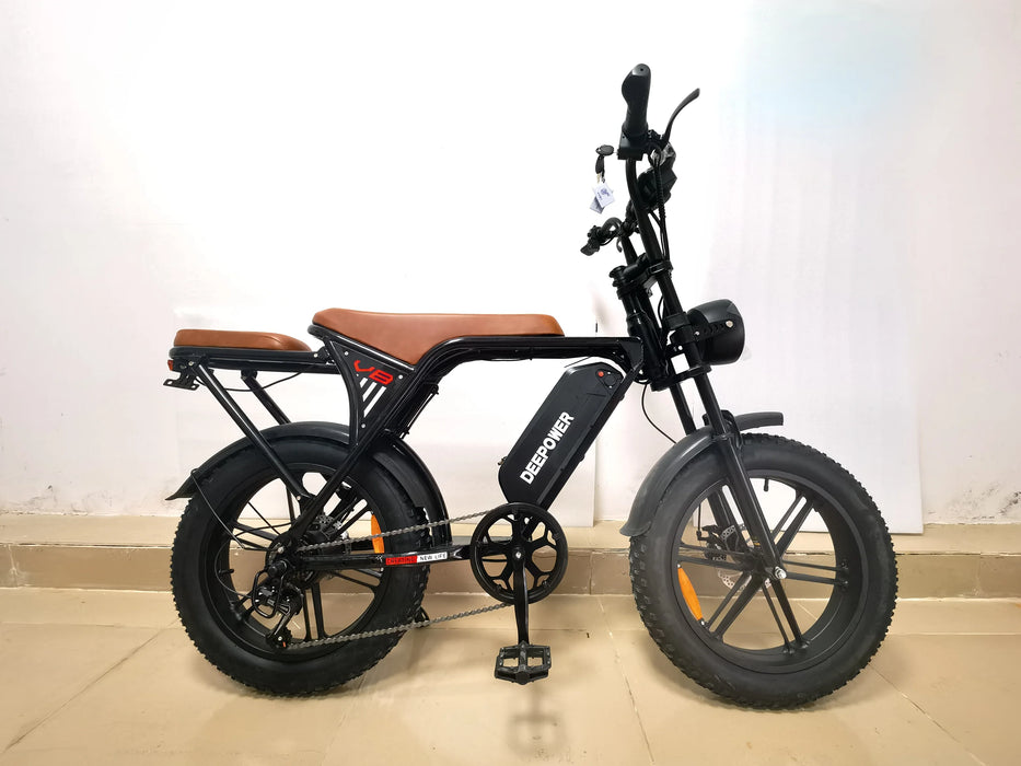 DEEPOWER V8 Elektrofahrrad für Erwachsene mit 1000-W-Motor – 48 V, 25 Ah, 20-Zoll-Reifen, elektrisches Offroad-Mountainbike