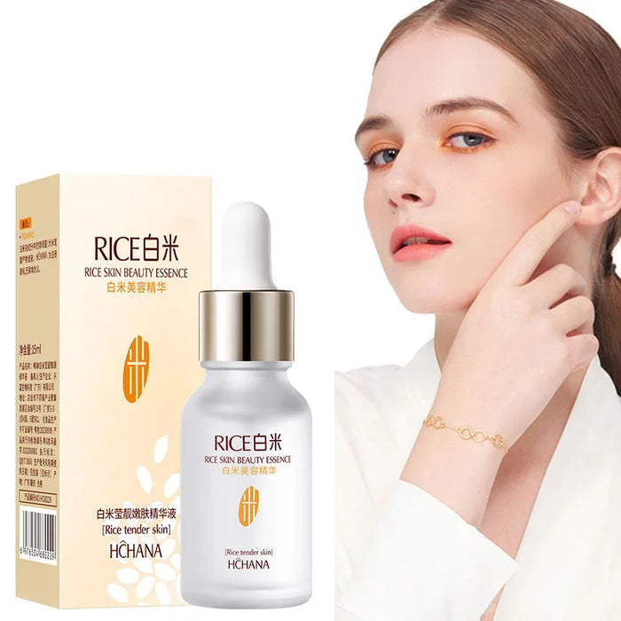 Neues White Rice Whitening Serum für das Gesicht – Feuchtigkeitscreme gegen Falten und Alterung, Behandlung von feinen Linien und Akne, Hautpflege