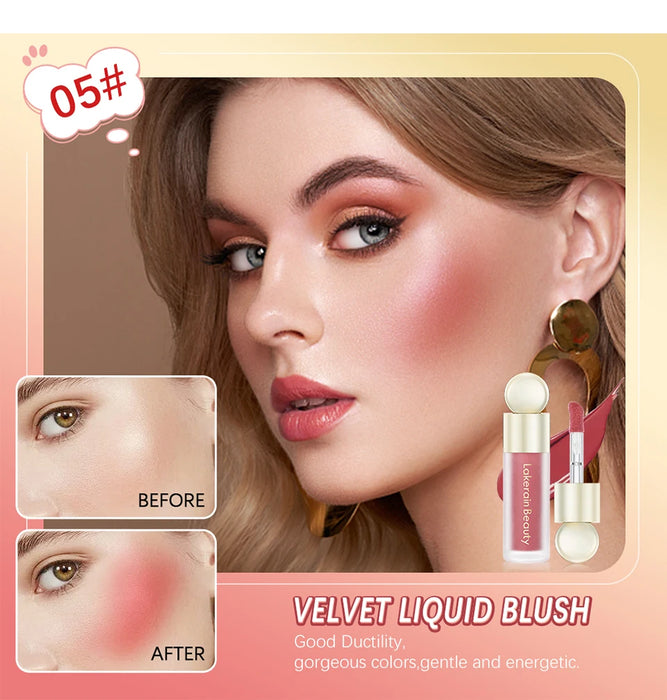 Matte Liquid Blush Velvet Rouge Orange Peach Face Color Lasting Beauty Natural Cheek Color Cream Rouge Makeup 7,5 ml