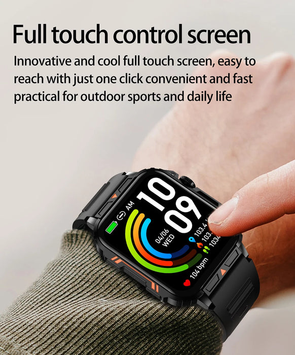 LIGE Smartwatch con Pantalla de 1,95 Pulgadas - Monitoreo de Salud, Reloj Deportivo y Fitness Impermeable IP68 para Hombres y Mujeres