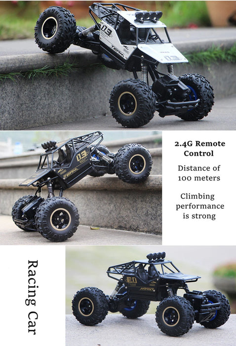 1:16 Ferngesteuertes Geländewagen mit LED – 4WD-Buggy für Kinder und Metallkonstruktion