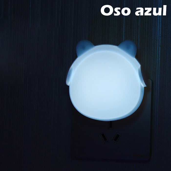 Kawaii Stjärna och Måne LED Nattlampa – Ljus Sensor Vägglampa för Sovrumsinredning, 220V Plug-in