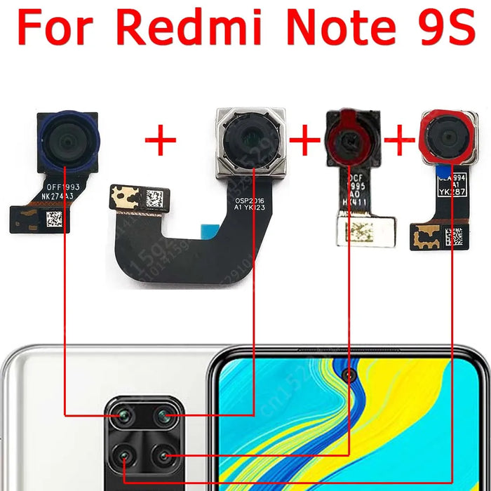 Rear Camera For Xiaomi Redmi Note 9 Pro 9S 9Pro Note9 Main Ultra Wide Angle Deep Macro Module Spare Parts