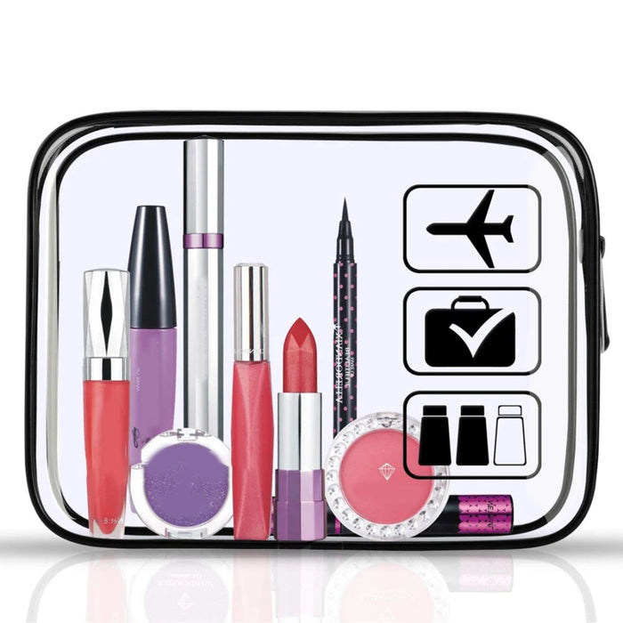 Transparent Makeup Case with Zipper - Waterproof Travel Case for Makeup and Toiletries