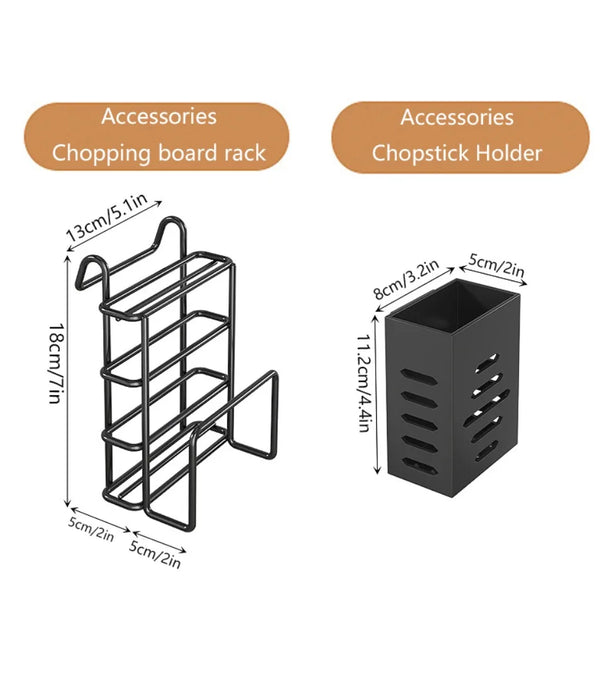 Égouttoir à vaisselle pour cuisine - Inox avec égouttoir et rangement pour couverts