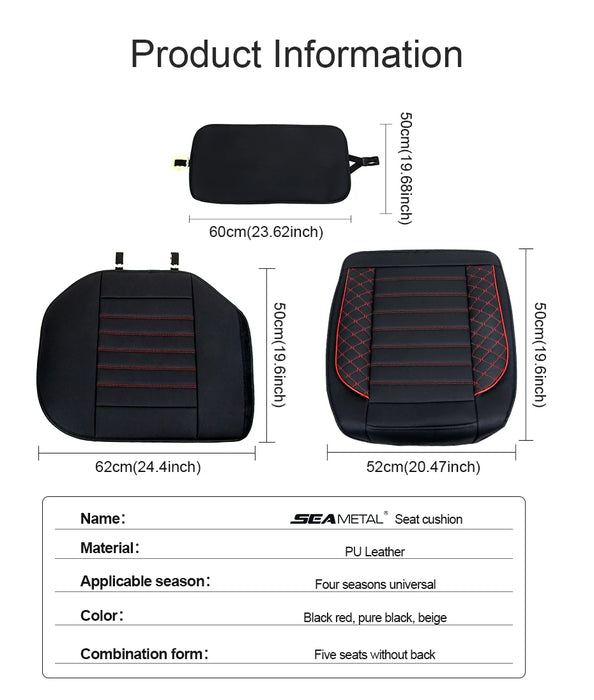 Funda para asiento de automóvil de alta calidad: cuero PU impermeable integral con ajuste universal para asientos de automóvil y accesorios para automóvil