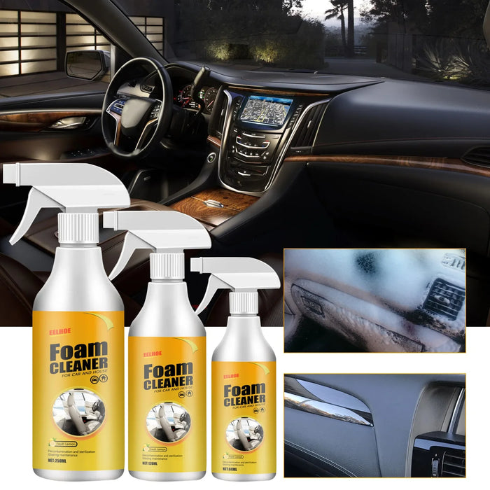 Mousse nettoyante polyvalente pour intérieur de voiture, élimination des taches et entretien des sièges en cuir avec spray d'entretien en mousse