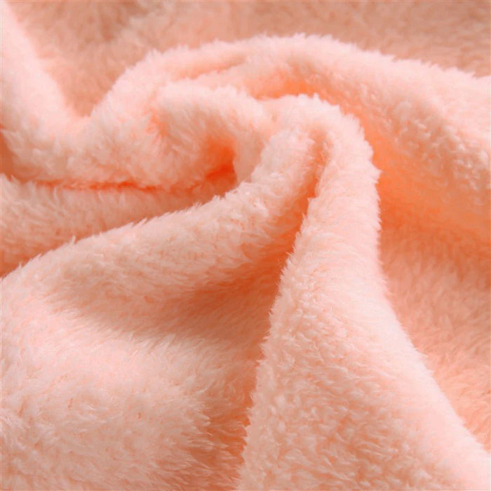 Weiche 230 g/m² Korallen-Fleece-Flanelldecke – warme, einfarbige Tagesdecke und Sofabezug in Blau oder Rosa