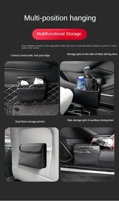 Collapsible Car Trash Holder - Door or Seatback Storage Organizer for Your Vehicle's Interior