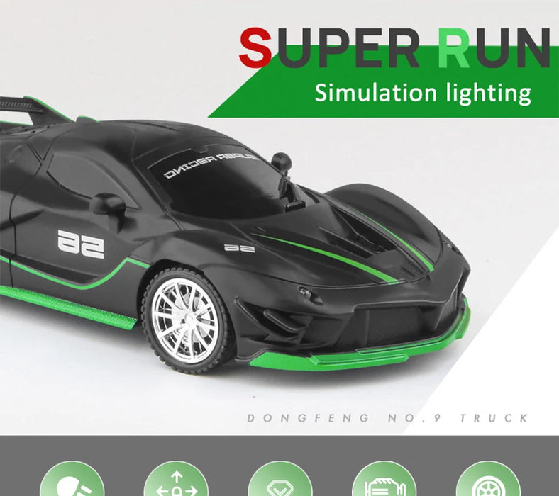 Voiture de sport radiocommandée pleine de vitesse avec lumières LED pour une expérience de course ultime