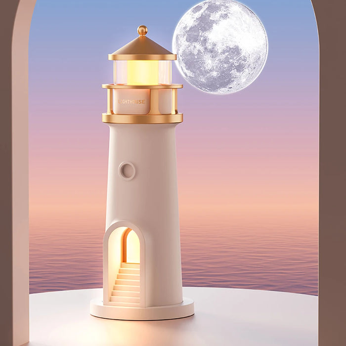 Veilleuses phare au clair de lune avec capteur de mouvement et musique Bluetooth pour cadeaux de Noël et d'anniversaire