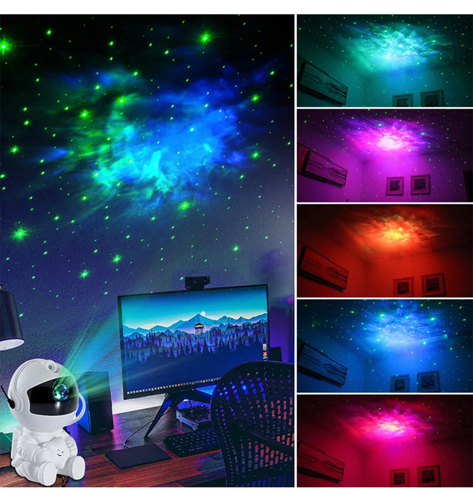 Astronaut Star Projector with LED Starry Sky Night Light for Kids' Rooms and Home Decor