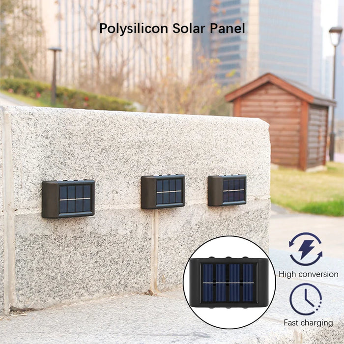 Lámparas de pared para exteriores de 6 LED con energía solar: soluciones de iluminación impermeables para jardines y balcones